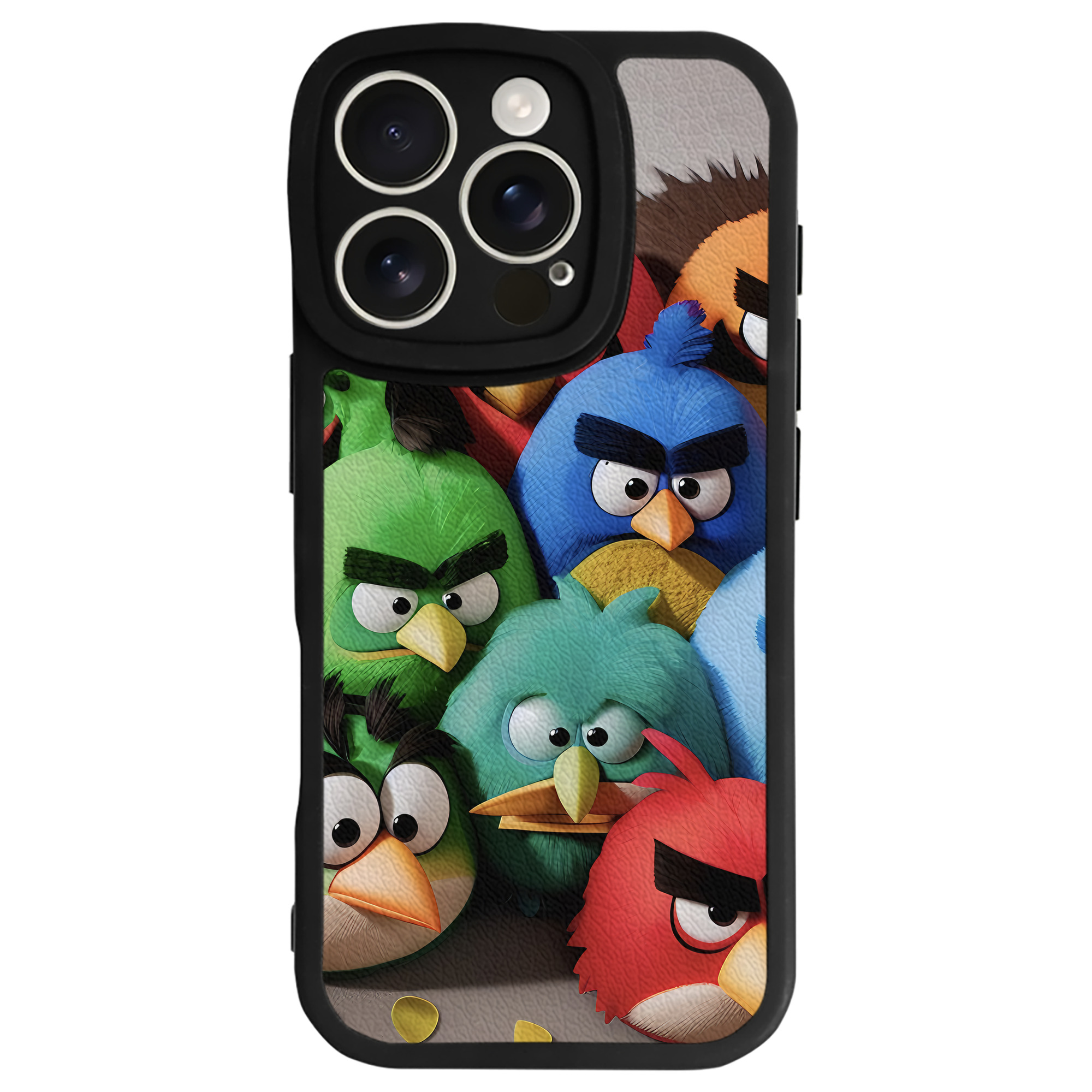 （画像用） Angry Birds アングリーバード 【iPhone 16シリーズ対応】シリコンスマホケース（レザー調） 材質：シリコン